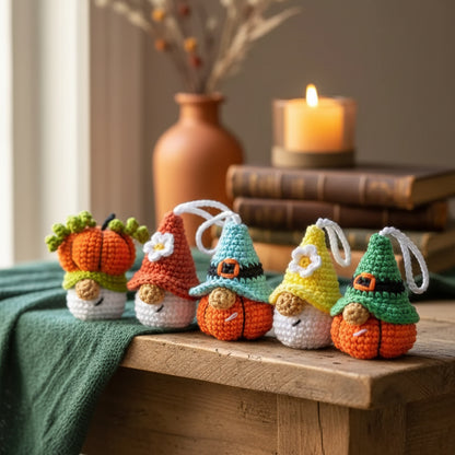 Halloween Crochet keychain Patterns with Tutorial Videos Bundle