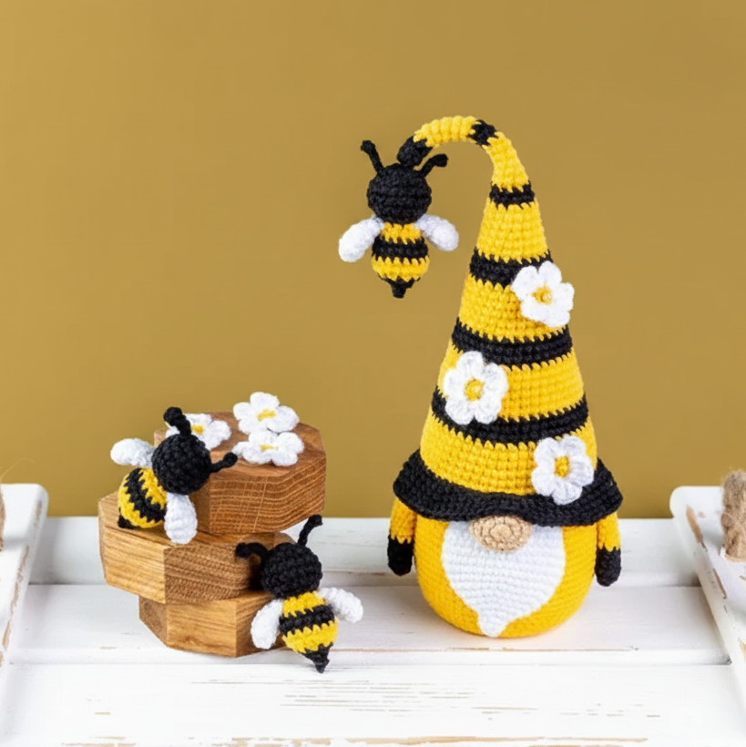 Crochet Patterns Gnome with Bee
