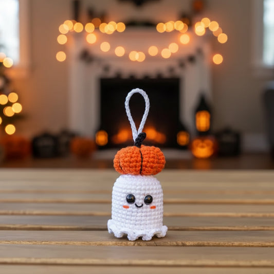 Keychain small Ghost with Pumpkin