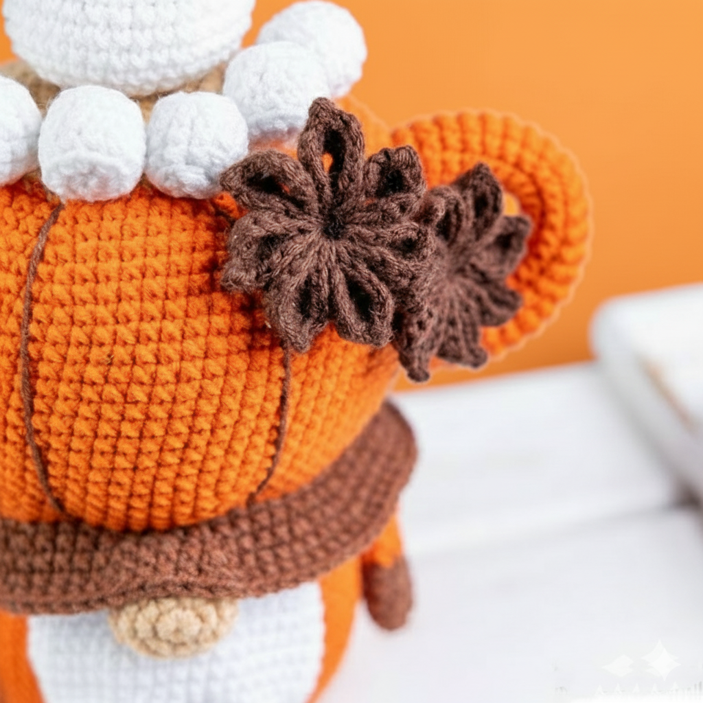 Gnome Pumpkin Spice Latte Crochet Pattern and Tutorial Videos