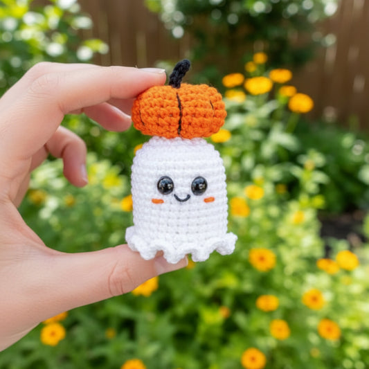 Keychain small Ghost with Pumpkin