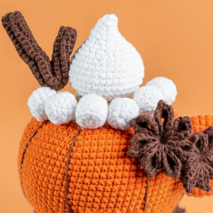 Gnome Pumpkin Spice Latte Crochet Pattern and Tutorial Videos