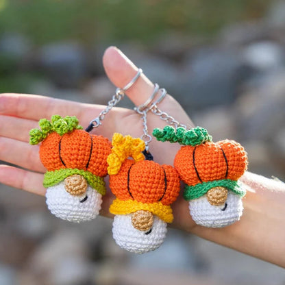 Keychain small pumpkin gnome