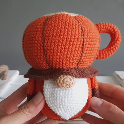 Gnome Pumpkin Spice Latte Crochet Pattern and Tutorial Videos